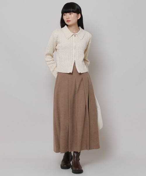 ALAND（エーランド）の「3.3 Field Trip／2WAY ZIP KNIT　2180712（カーディガン/ボレロ・レディース・キャメル/ベージュ・FREE）」の7枚目の写真