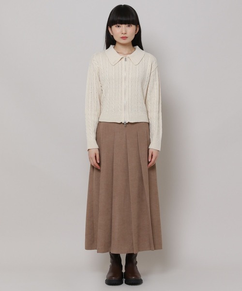 ALAND（エーランド）の「3.3 Field Trip／2WAY ZIP KNIT　2180712（カーディガン/ボレロ・レディース・キャメル/ベージュ・FREE）」の9枚目の写真