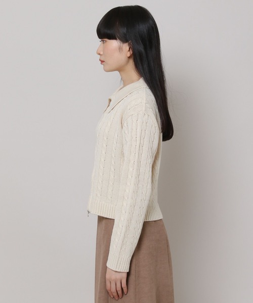 ALAND（エーランド）の「3.3 Field Trip／2WAY ZIP KNIT　2180712（カーディガン/ボレロ・レディース・キャメル/ベージュ・FREE）」の11枚目の写真