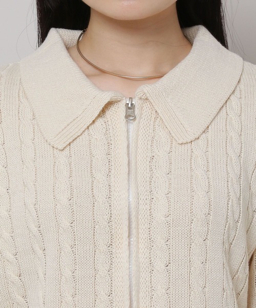 ALAND（エーランド）の「3.3 Field Trip／2WAY ZIP KNIT　2180712（カーディガン/ボレロ・レディース・キャメル/ベージュ・FREE）」の13枚目の写真