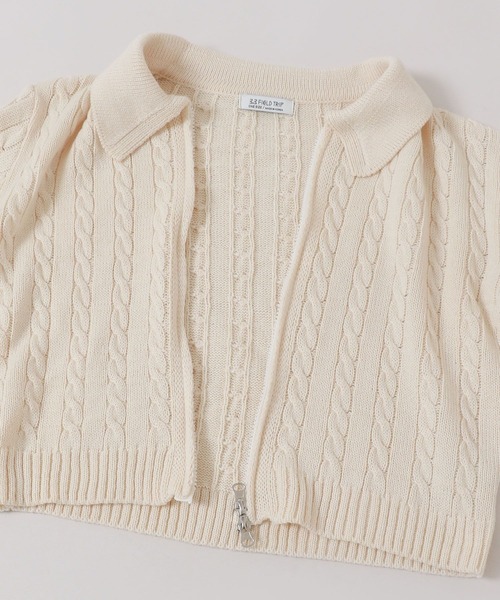 ALAND（エーランド）の「3.3 Field Trip／2WAY ZIP KNIT　2180712（カーディガン/ボレロ・レディース・キャメル/ベージュ・FREE）」の19枚目の写真