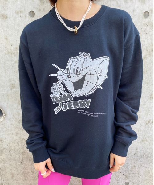 キャラチョイ(キャラチョイ)の「TOM&JERRY/トムとジェリー/FACE/スウェット/映画/キャラクター(スウェット・レディース・ホワイト/ブラック・S/M/L/XL)」の5枚目の写真