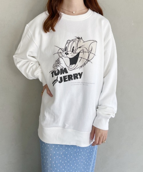 キャラチョイ(キャラチョイ)の「TOM&JERRY/トムとジェリー/FACE/スウェット/映画/キャラクター(スウェット・レディース・ホワイト/ブラック・S/M/L/XL)」の9枚目の写真