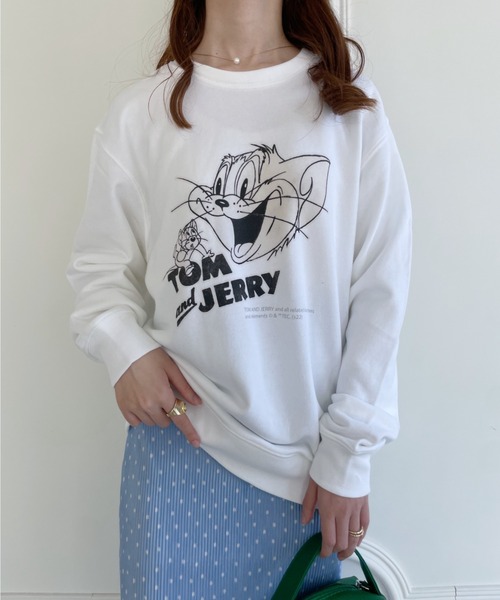キャラチョイ(キャラチョイ)の「TOM&JERRY/トムとジェリー/FACE/スウェット/映画/キャラクター(スウェット・レディース・ホワイト/ブラック・S/M/L/XL)」の11枚目の写真
