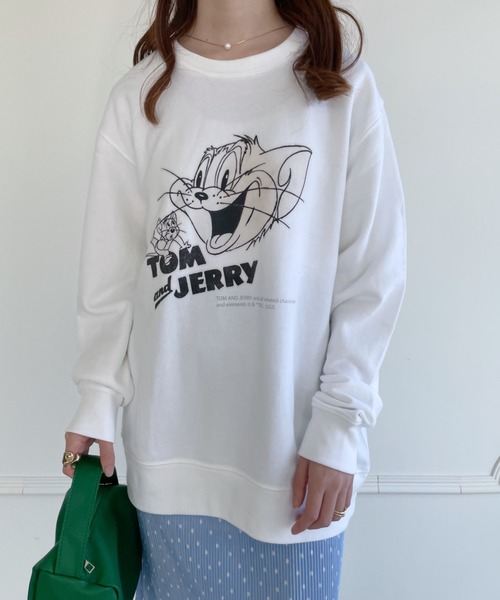キャラチョイ(キャラチョイ)の「TOM&JERRY/トムとジェリー/FACE/スウェット/映画/キャラクター(スウェット・レディース・ホワイト/ブラック・S/M/L/XL)」の10枚目の写真