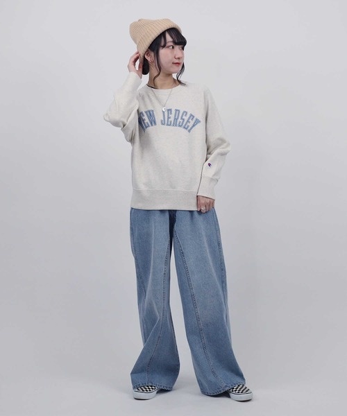 Champion(チャンピオン)の「【Champion】華奢ロゴプリント(スウェット・レディース・ネイビー/オフホワイト/ブルー・L/M)」の16枚目の写真