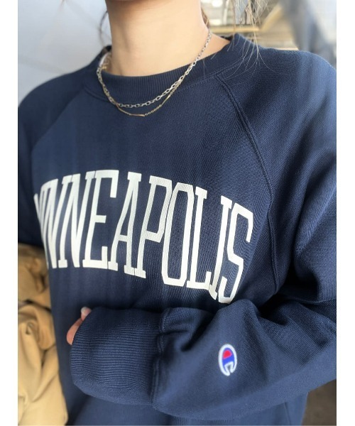 Champion(チャンピオン)の「【Champion】華奢ロゴプリント(スウェット・レディース・ネイビー/オフホワイト/ブルー・L/M)」の22枚目の写真