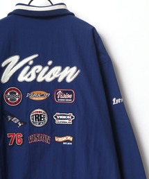VISION STREET WEAR | VISION STREET WEAR/ヴィジョンストリートウエア ビッグシルエット ロゴ ワッペン バック刺繍 コーチスタジャン(ナイロンジャケット)