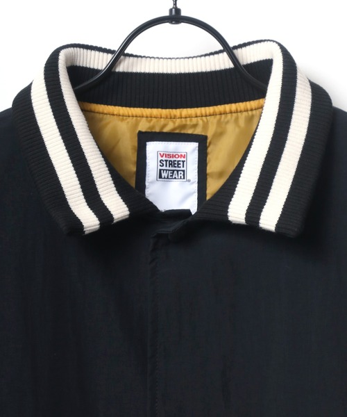 VISION STREET WEAR(ヴィジョンストリートウェア)の「VISION STREET WEAR/ヴィジョンストリートウエア ビッグシルエット ロゴ ワッペン バック刺繍 コーチスタジャン(ナイロンジャケット・メンズ・ブラック/グリーン/ネイビー・M/L/LL)」の19枚目の写真
