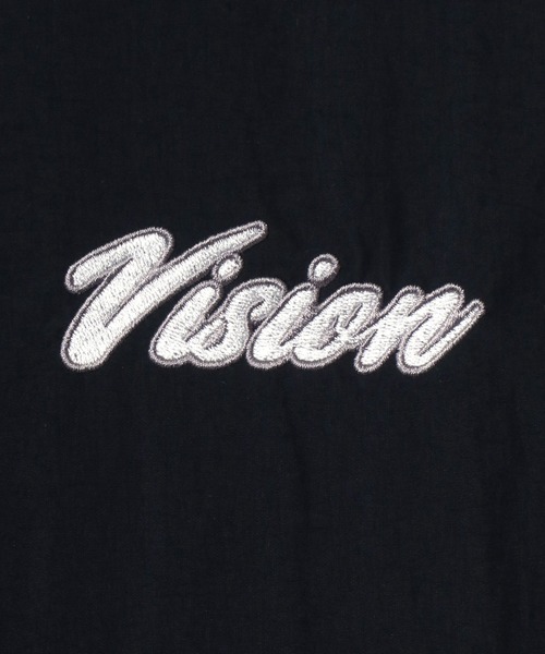 VISION STREET WEAR(ヴィジョンストリートウェア)の「VISION STREET WEAR/ヴィジョンストリートウエア ビッグシルエット ロゴ ワッペン バック刺繍 コーチスタジャン(ナイロンジャケット・メンズ・ブラック/グリーン/ネイビー・M/L/LL)」の7枚目の写真