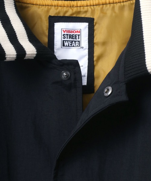 VISION STREET WEAR(ヴィジョンストリートウェア)の「VISION STREET WEAR/ヴィジョンストリートウエア ビッグシルエット ロゴ ワッペン バック刺繍 コーチスタジャン(ナイロンジャケット・メンズ・ブラック/グリーン/ネイビー・M/L/LL)」の22枚目の写真