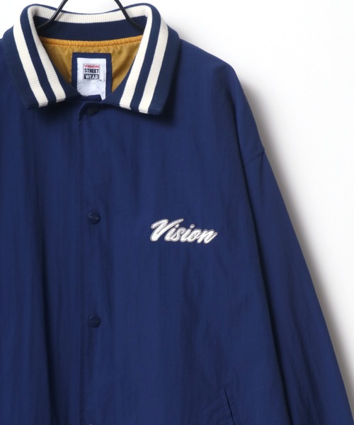 VISION STREET WEAR(ヴィジョンストリートウェア)の「VISION STREET WEAR/ヴィジョンストリートウエア ビッグシルエット ロゴ ワッペン バック刺繍 コーチスタジャン(ナイロンジャケット・メンズ・ブラック/グリーン/ネイビー・M/L/LL)」の21枚目の写真