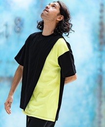 CAMBIO | mt8217-Front Switch Design Short Sleeve Cut sew カットソー(Tシャツ/カットソー)
