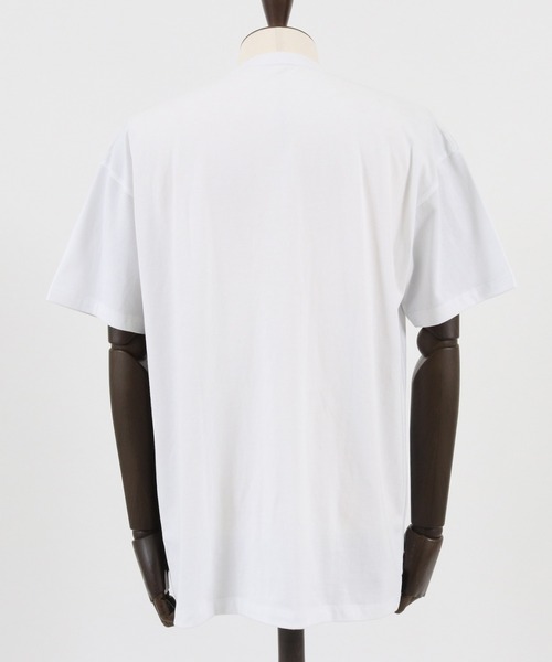 CAMBIO(カンビオ)の「mt8217-Front Switch Design Short Sleeve Cut sew カットソー(Tシャツ/カットソー・メンズ・ブラック×イエロー/ブラック×ホワイト/ホワイト×ブラック/ホワイト×ブルー・S/L/M)」の6枚目の写真