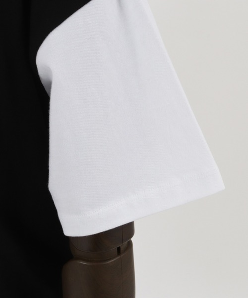 CAMBIO(カンビオ)の「mt8217-Front Switch Design Short Sleeve Cut sew カットソー(Tシャツ/カットソー・メンズ・ブラック×イエロー/ブラック×ホワイト/ホワイト×ブラック/ホワイト×ブルー・S/L/M)」の9枚目の写真