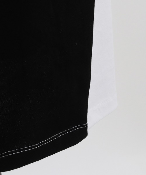 CAMBIO(カンビオ)の「mt8217-Front Switch Design Short Sleeve Cut sew カットソー(Tシャツ/カットソー・メンズ・ブラック×イエロー/ブラック×ホワイト/ホワイト×ブラック/ホワイト×ブルー・S/L/M)」の10枚目の写真