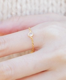 flower | クリスタルチェーンリング(リング)