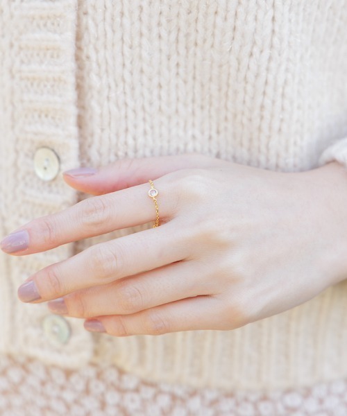 flower（フラワー）の「クリスタルチェーンリング（リング・レディース・ゴールド・FREE）」の6枚目の写真