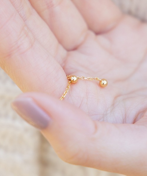 flower（フラワー）の「クリスタルチェーンリング（リング・レディース・ゴールド・FREE）」の4枚目の写真