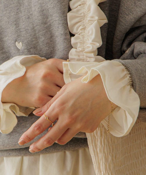 flower（フラワー）の「クリスタルチェーンリング（リング・レディース・ゴールド・FREE）」の17枚目の写真