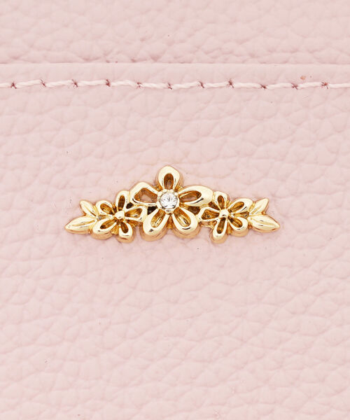 フラワーチャーム付き本革コードリールパスケース/Afternoon Tea