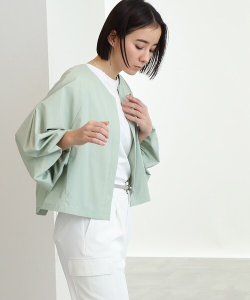 【ファッション通販】 INDIVI（インディヴィ）の「◇バルーンスリーブショートブルゾン ジャケット・アウター