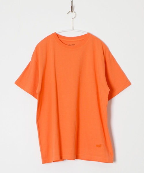 HOLIDAY（ホリデイ）の「HOLIDAY BASIC TEE (RAINBOW) ホリデイベイシックT (レインボー)（Tシャツ/カットソー・レディース・ホワイト/グリーン/ライム/ブルー/イエロー/ベビーピンク/ボルドー/オレンジ・S/L/XL）」の8枚目の写真