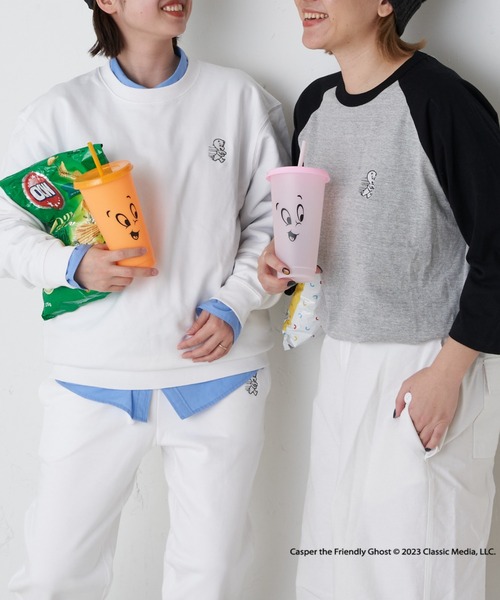 Daily russet（デイリー ラシット）の「【Casper】/ ラグランTシャツ（Tシャツ/カットソー・レディース・ホワイト/グレー・FREE）」の8枚目の写真