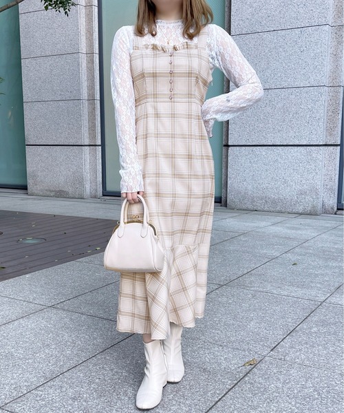 apres jour マーメイドキャミワンピース ブラウン apres jour ワンピース 「紐取り外し可能」マーメイドキャミ