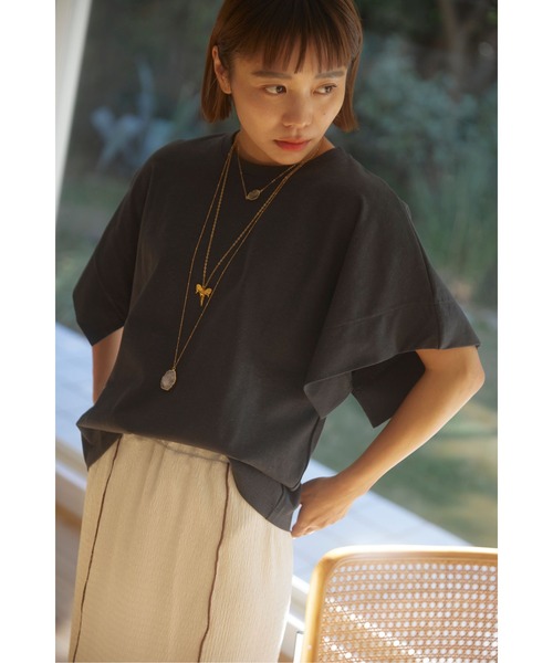 WoM（ワム）の「BANANA CLOTH BIG T（Tシャツ/カットソー・レディース・アイボリー/スミクロ/ブルー・FREE）」の3枚目の写真