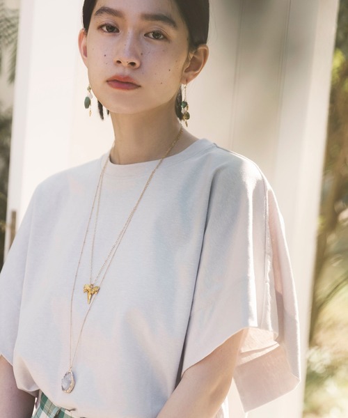 WoM（ワム）の「BANANA CLOTH BIG T（Tシャツ/カットソー・レディース・アイボリー/スミクロ/ブルー・FREE）」の2枚目の写真