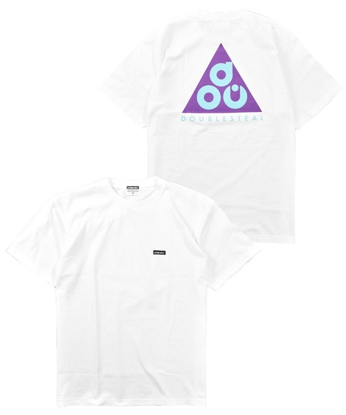 DOUBLE STEAL(ダブルスティール)の「トライアングル ロゴ Tシャツ(Tシャツ/カットソー・メンズ・ブラック/ホワイト/アッシュグレー・X-LARGE/MEDIUM/LARGE/XX-LARGE)」の2枚目の写真
