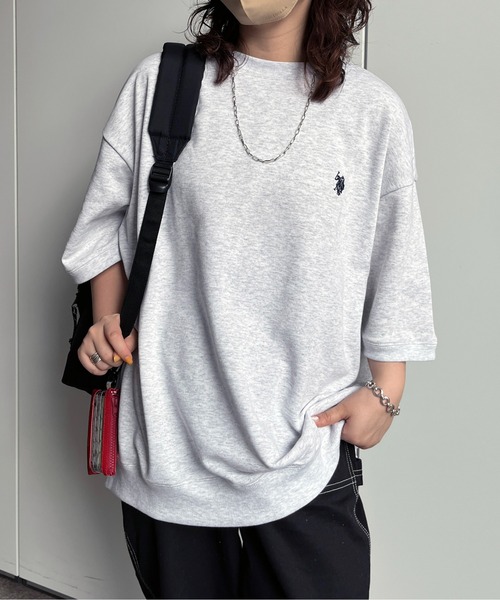 U.S. POLO ASSN.(ユーエスポロアッスン)の「裏毛1ポイント刺繍半袖スウェット(スウェット・メンズ・グレー/グリーン/ブラック・MEDIUM/LARGE)」の9枚目の写真