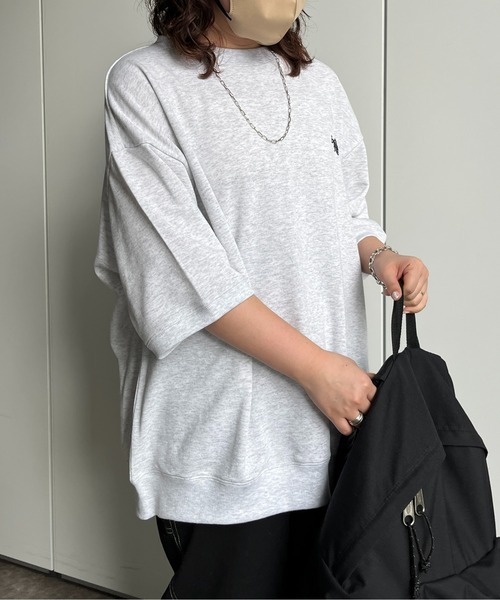 U.S. POLO ASSN.(ユーエスポロアッスン)の「裏毛1ポイント刺繍半袖スウェット(スウェット・メンズ・グレー/グリーン/ブラック・MEDIUM/LARGE)」の14枚目の写真