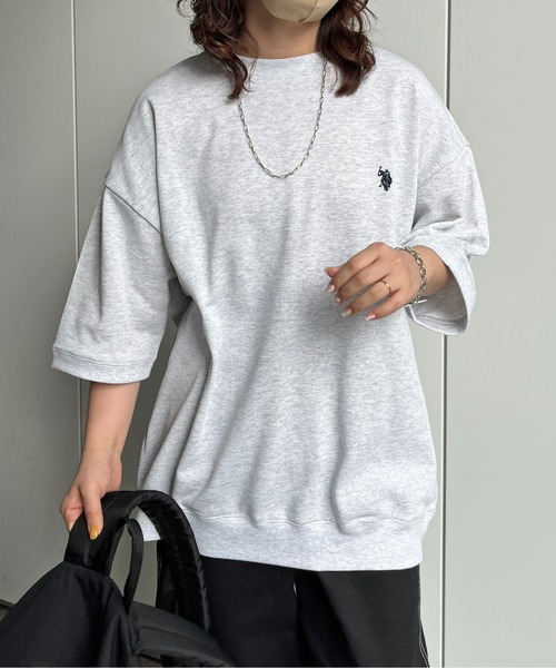 U.S. POLO ASSN.(ユーエスポロアッスン)の「裏毛1ポイント刺繍半袖スウェット(スウェット・メンズ・グレー/グリーン/ブラック・MEDIUM/LARGE)」の10枚目の写真