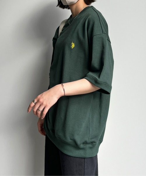 U.S. POLO ASSN.(ユーエスポロアッスン)の「裏毛1ポイント刺繍半袖スウェット(スウェット・メンズ・グレー/グリーン/ブラック・MEDIUM/LARGE)」の16枚目の写真