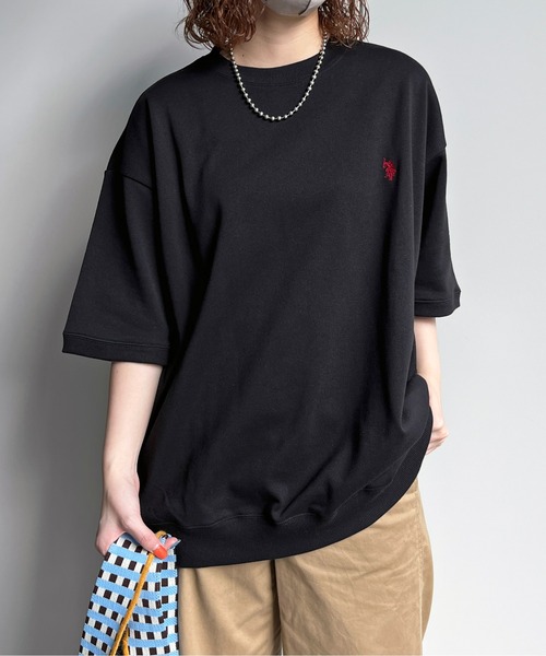 U.S. POLO ASSN.(ユーエスポロアッスン)の「裏毛1ポイント刺繍半袖スウェット(スウェット・メンズ・グレー/グリーン/ブラック・MEDIUM/LARGE)」の4枚目の写真