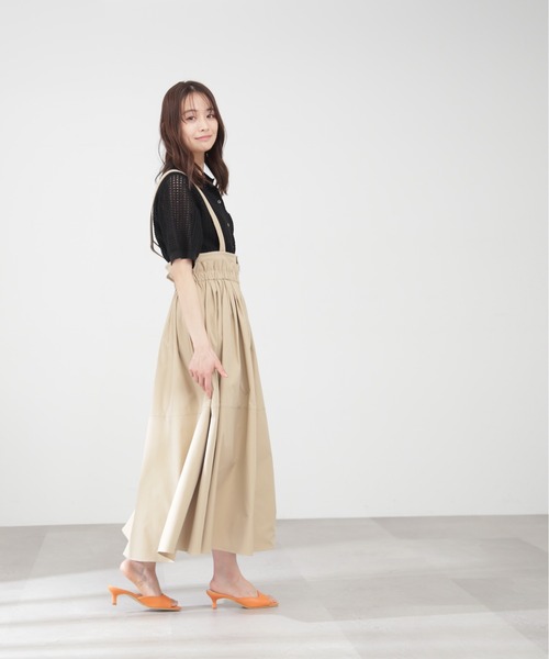 N.（N. Natural Beauty Basic）（エヌエヌナチュラルビューティーベーシック）の「◆襟付メッシュニットシャツ（ニット/セーター・レディース・ブラック/グリーン/ベージュ・MEDIUM）」の13枚目の写真