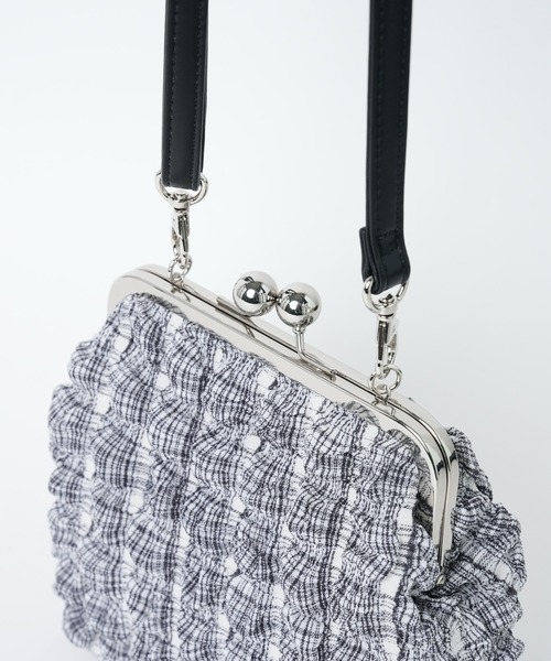 WEGO(ウィゴー)の「WEGO/ポップコーンガマ口クリアショルダー(ショルダーバッグ・レディース・パープル系その他/ホワイト/ブラック系その他/ブラック・FREE)」の15枚目の写真