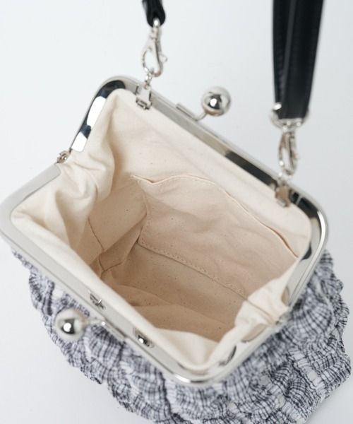 WEGO(ウィゴー)の「WEGO/ポップコーンガマ口クリアショルダー(ショルダーバッグ・レディース・パープル系その他/ホワイト/ブラック系その他/ブラック・FREE)」の19枚目の写真