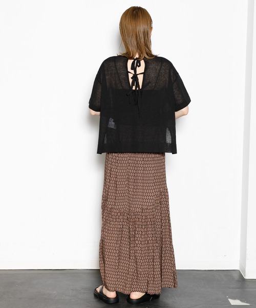 AMERICAN RAG CIE（アメリカンラグシー）の「小紋プリントギャザースカート（スカート・レディース・グリーン/ブラウン・FREE）」の11枚目の写真