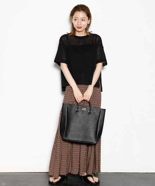 AMERICAN RAG CIE（アメリカンラグシー）の「小紋プリントギャザースカート（スカート・レディース・グリーン/ブラウン・FREE）」の13枚目の写真