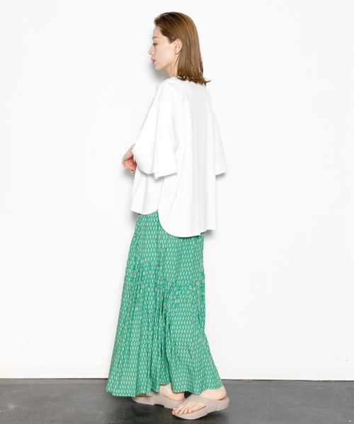 AMERICAN RAG CIE（アメリカンラグシー）の「小紋プリントギャザースカート（スカート・レディース・グリーン/ブラウン・FREE）」の21枚目の写真