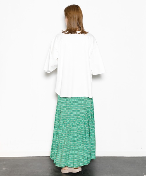 AMERICAN RAG CIE（アメリカンラグシー）の「小紋プリントギャザースカート（スカート・レディース・グリーン/ブラウン・FREE）」の22枚目の写真