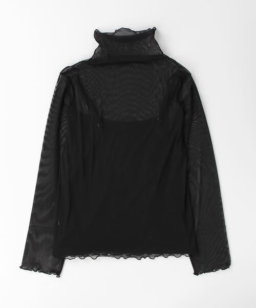 NAVY(ネイビー)の「シアーメロウトップス+キャミソール セット アンサンブル(シャツ/ブラウス・レディース・ベージュ/ブラック/ホワイト・フリー)」の15枚目の写真