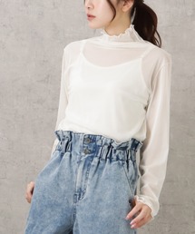 NAVY | シアーメロウトップス+キャミソール セット アンサンブル(シャツ/ブラウス)