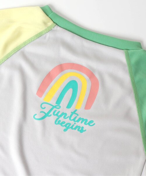 BREEZE（ブリーズ）の「【UVカット水着】長袖かぶりラッシュガード（ラッシュガード・キッズ・ネイビー/レインボー/グレー・110/120/130/90/100/80/140）」の16枚目の写真