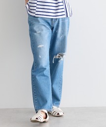 AMERICAN HOLIC | ダメージワイドテーパードデニム(デニムパンツ)