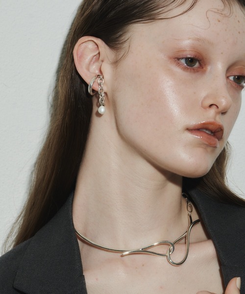 loni（ロニ）の「【金属アレルギー対応】Ivy pearl chain ring/2WAYパールチェーンイヤーカフリング/片耳用（リング・レディース・シルバー/ゴールド・#13/#11）」の15枚目の写真