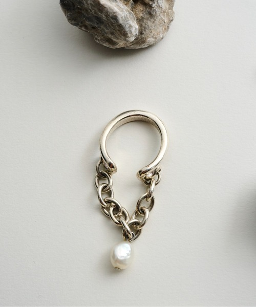 金属アレルギー対応】Ivy pearl chain ring/2WAYパールチェーン